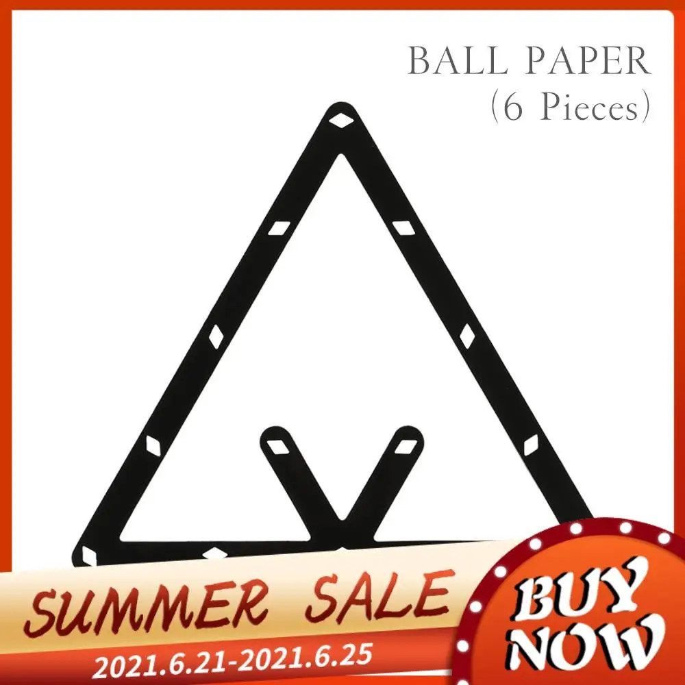 

Kick-off Film Billiard Magic Rack 6pcs Nanomaterial Triangle Ball Holder Sheet Black For 8 9 10 Ball Paper Billiard Accessories