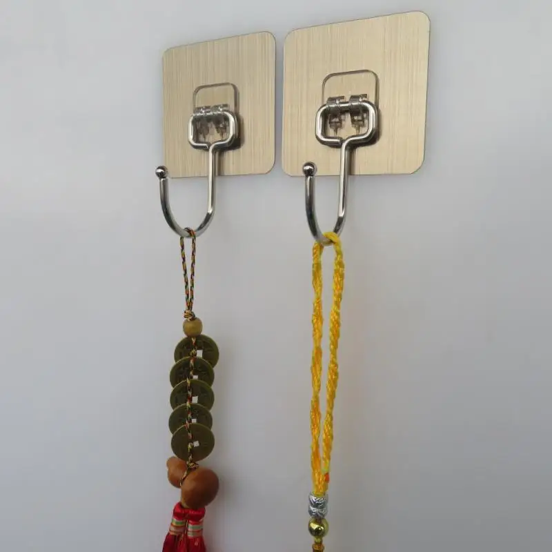

Non-marking stickers stainless steel large hooks, multifunctional kitchen hooks, free punching door and large sticky hook