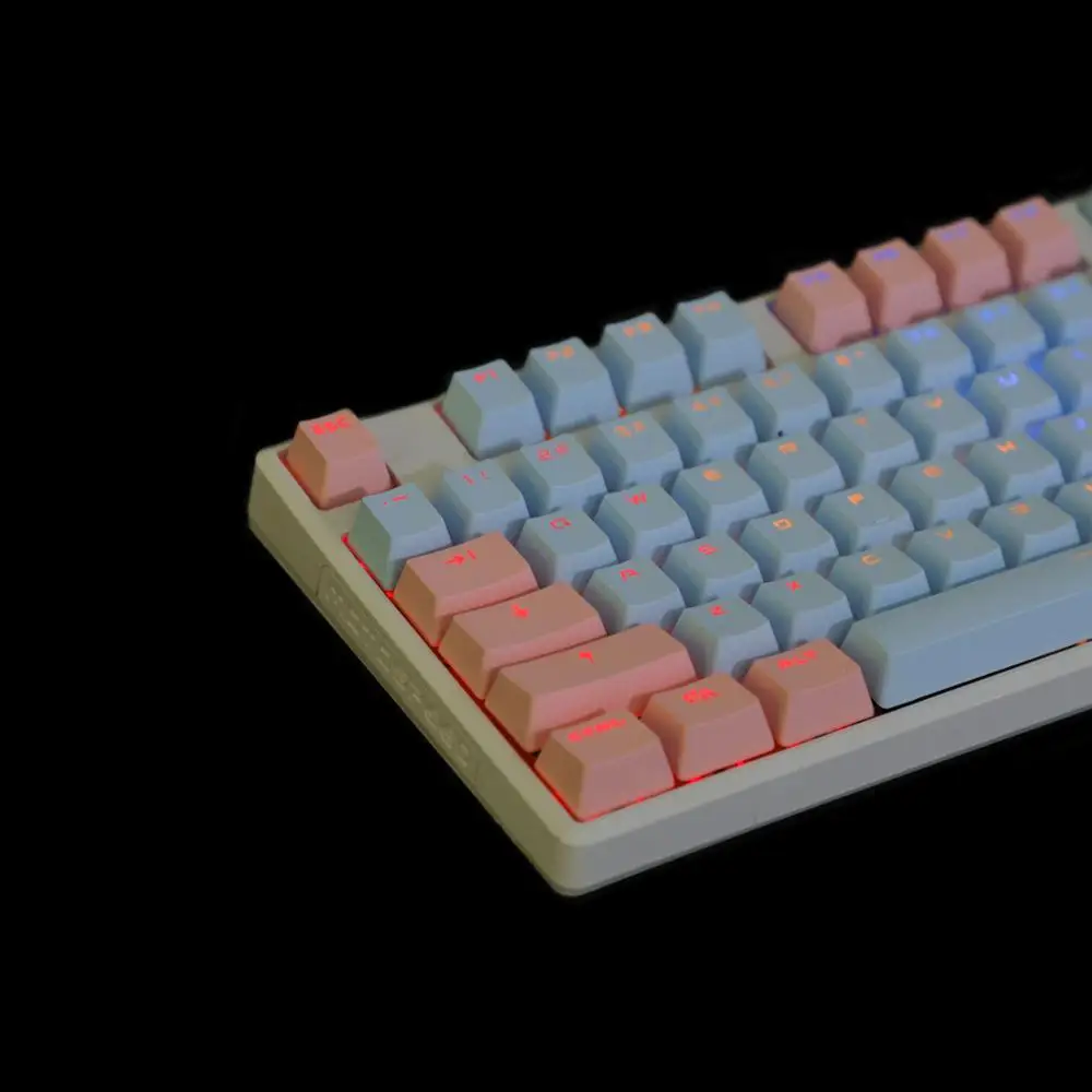 YMDK Double Shot 104, набор ключей в виде брелока из OEM профиля, подходит для механической клавиатуры Cherry MX Switches