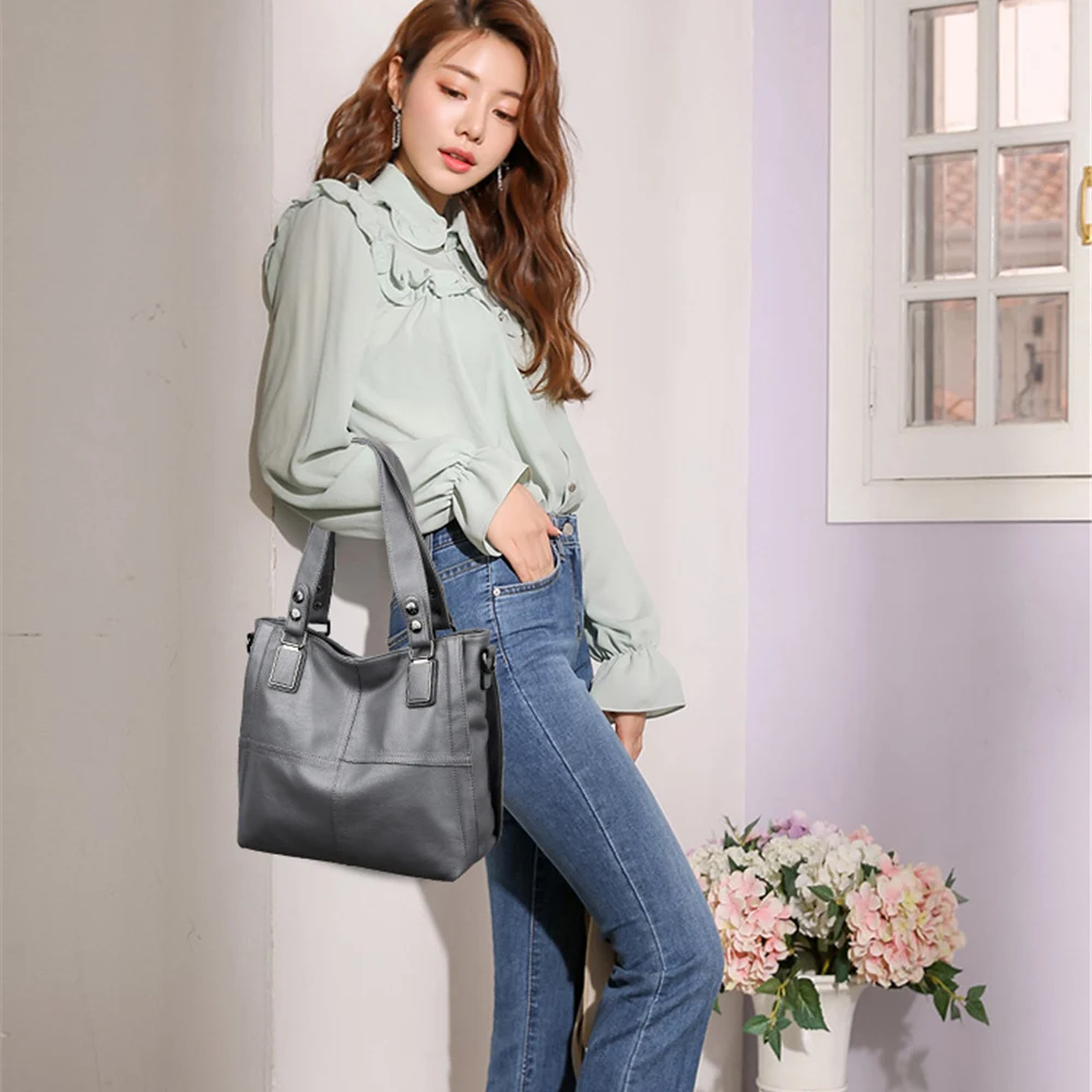 Sac A основной Femme Лоскутные кожаные роскошные сумки женские сумки дизайнерские женские ручные сумки Большие женские сумки через плечо Повседневная Сумка-тоут