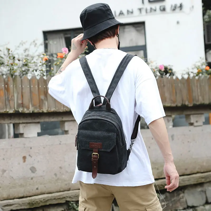 Многофункциональные холщовые дорожные мини-рюкзаки водонепроницаемые