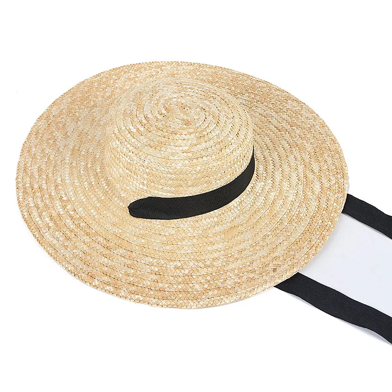 

Natural Wheat Straw Hat For Women Summer 2021 Wide Brim Sunhat Women's Beach Sun Hats Protection Visor Sombrero Playa Mujer