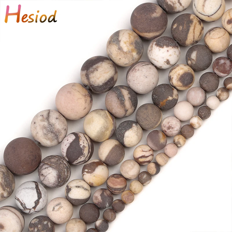 

Hesiod Matte Natural Australian Zebra Jaspers Stone Beads 4/6/8/10/12mm Round loose Beads For Jewelry DIY Making