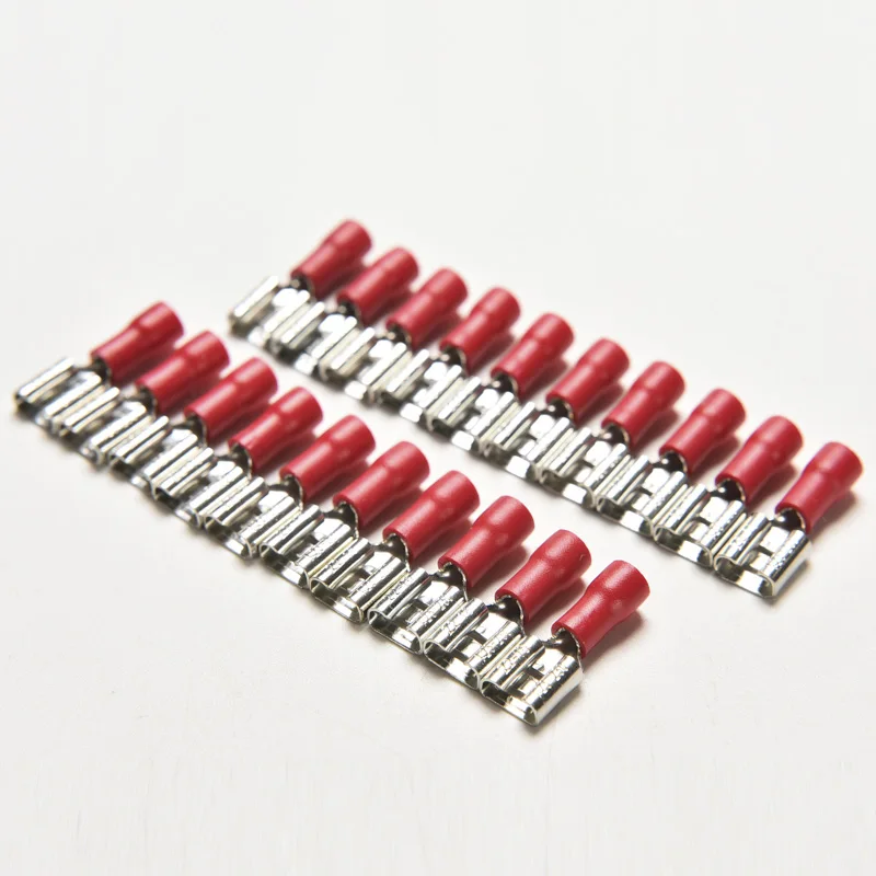

Соединитель для соединения проводов 16-22AWG, 20 шт., изолированный Обжимной наконечник, электрическая обжимная Клемма, гнездовые разъемы