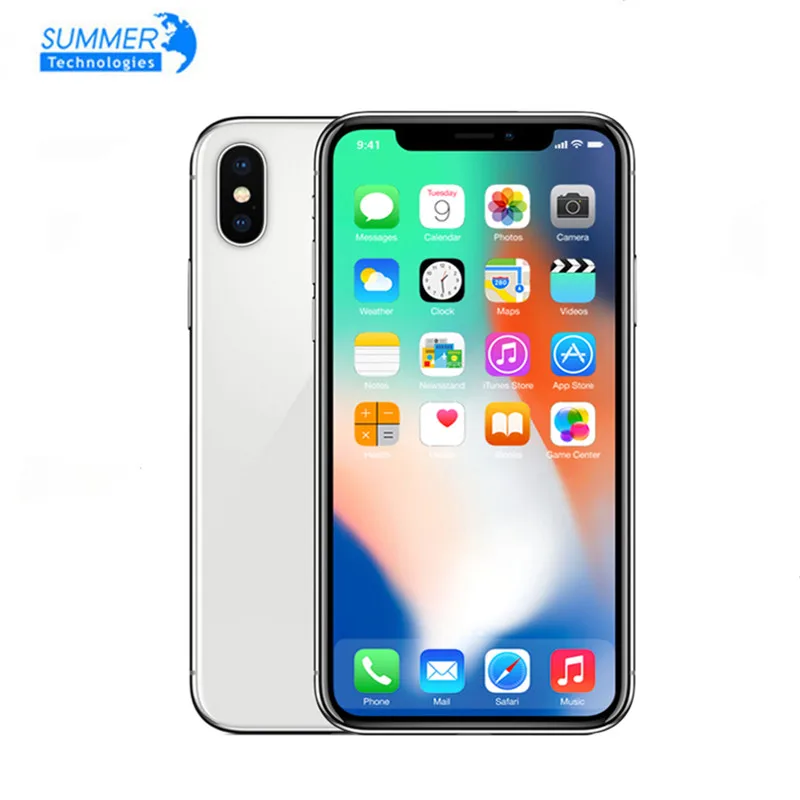 

IPhone X оригинальные разблокированные смартфоны Apple A11 iOS Hexa Face ID RAM 64/256 ГБ Двойная Задняя камера 12 МП 4G NFC 5,8 дюйма Подержанный телефон