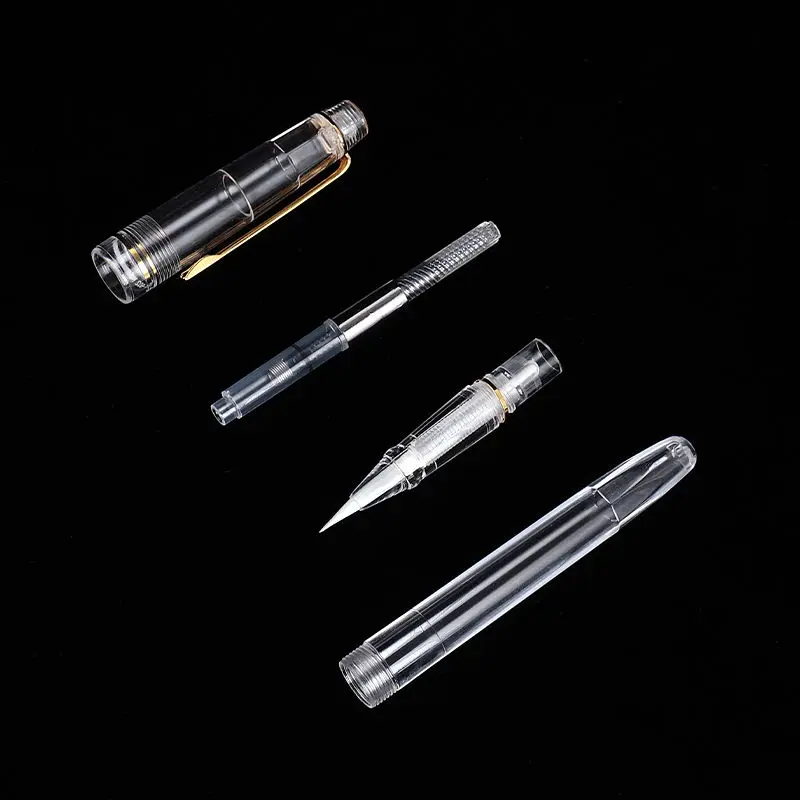 Роскошный качественный пластиковая перьевая ручка прозрачный кисть для