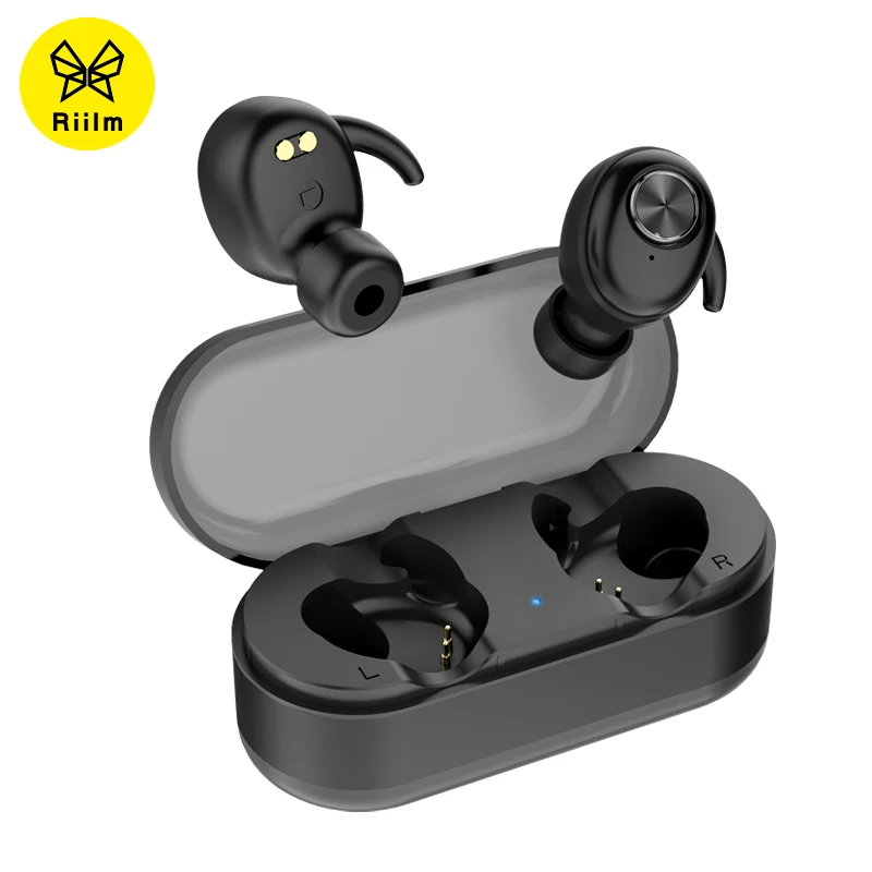 Беспроводные стерео наушники Riilm X90, bluetooth наушники IPX4, гарнитура с защитой от пота, спортивные наушники с микрофоном для громкой связи