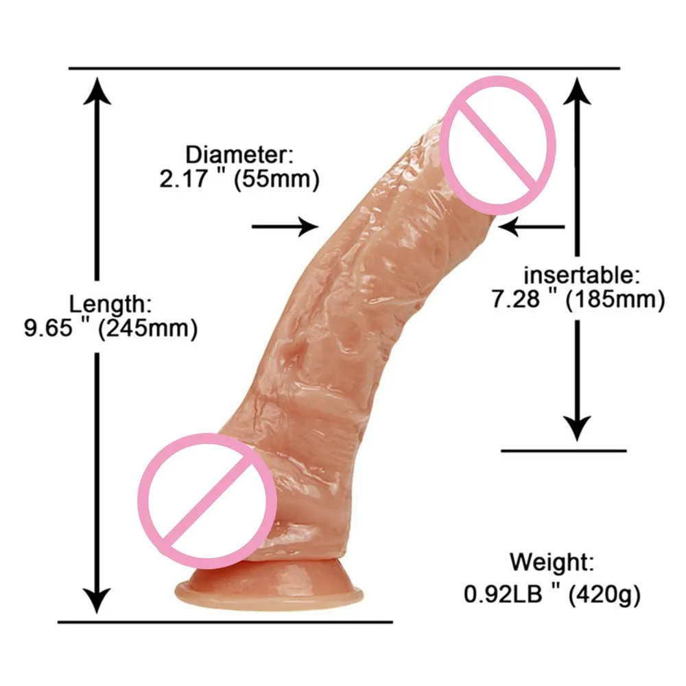 Большой член огромный Вагина Массажер ПВХ гибкий пенис мягкая натуральная кожа