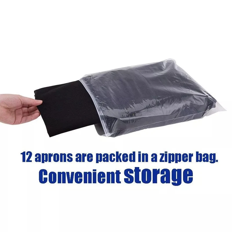 

10 Pack Bib Apron - Unisex Black Apron Bulk with 2 Roomy Pockets Machine Washable for Kitchen Crafting Bbq Drawing
