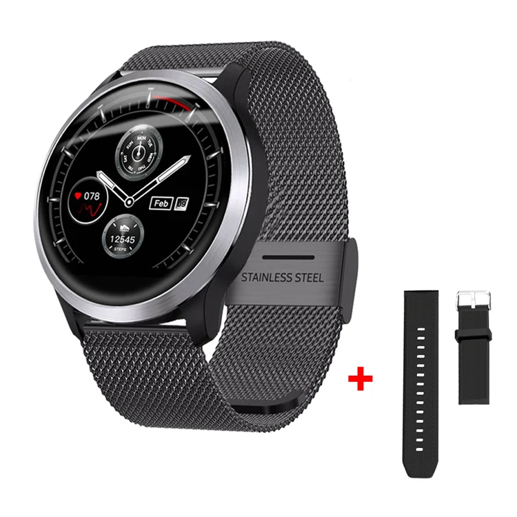 Black add black LEMDIOE ЭКГ smart watch мужские водонепроницаемые IP68 Измерение частоты сердечных сокращений измерение показателей ЭКГ фитнес-часы для apple ios android - Цвет: Black add black