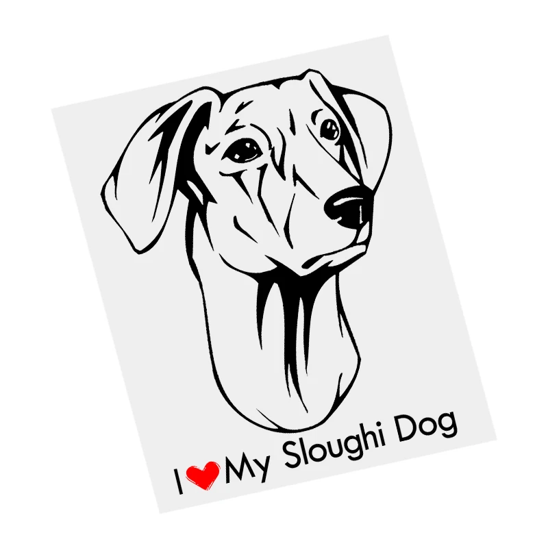 

S61666# Sloughi Dog Black Transparent Car Sticker Vinyl Decal Waterproof Decors for Motorcycle Bumper Laptop