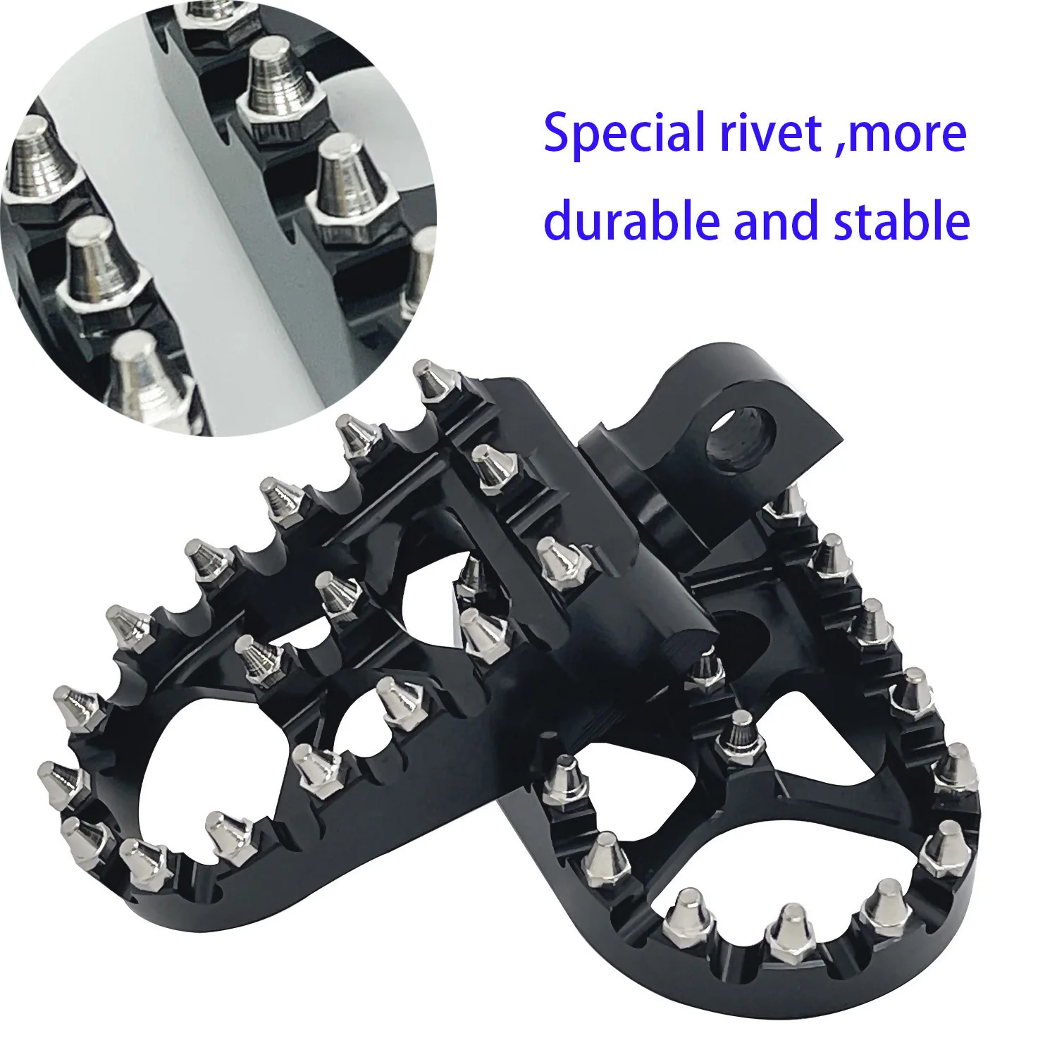 

CNC MX Style Wide Fat 10MM Mount Hole Foot Pegs Rests Pedals For Harley Dyna Sportster Wide