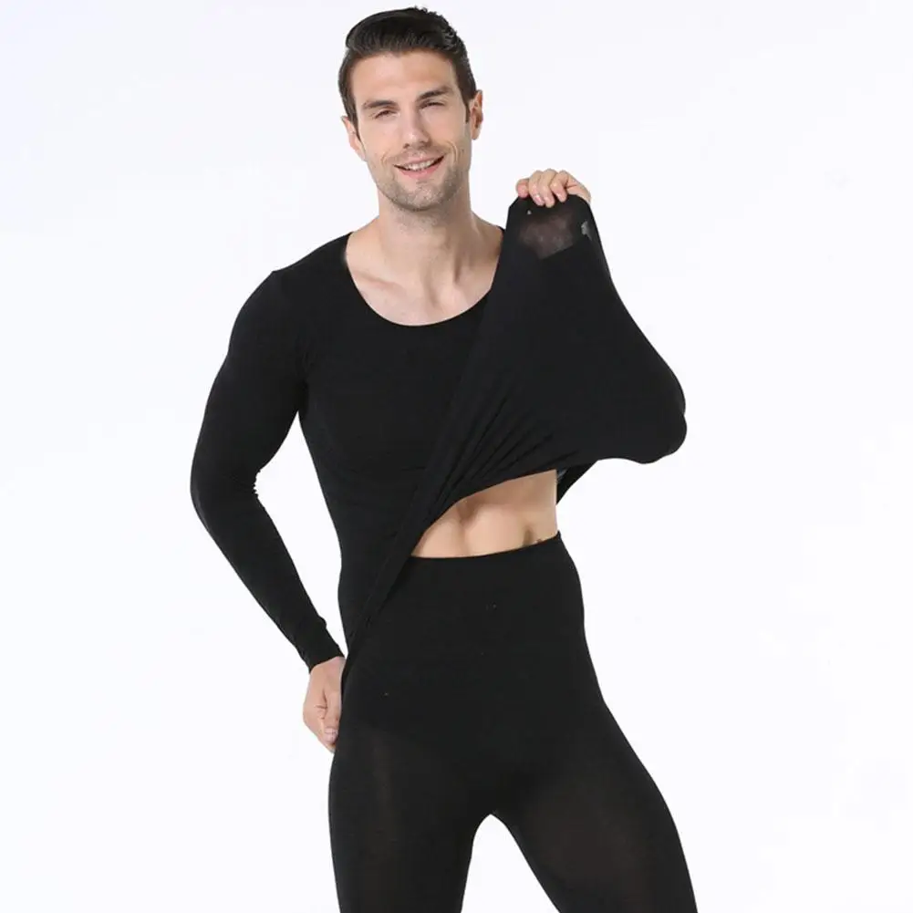 

Men Seamless Elastic Thermals Inner Wear Constant Men Winter 37 Suit Thermal Ultra-thin Inner Underwear Degree Underwear U2O0