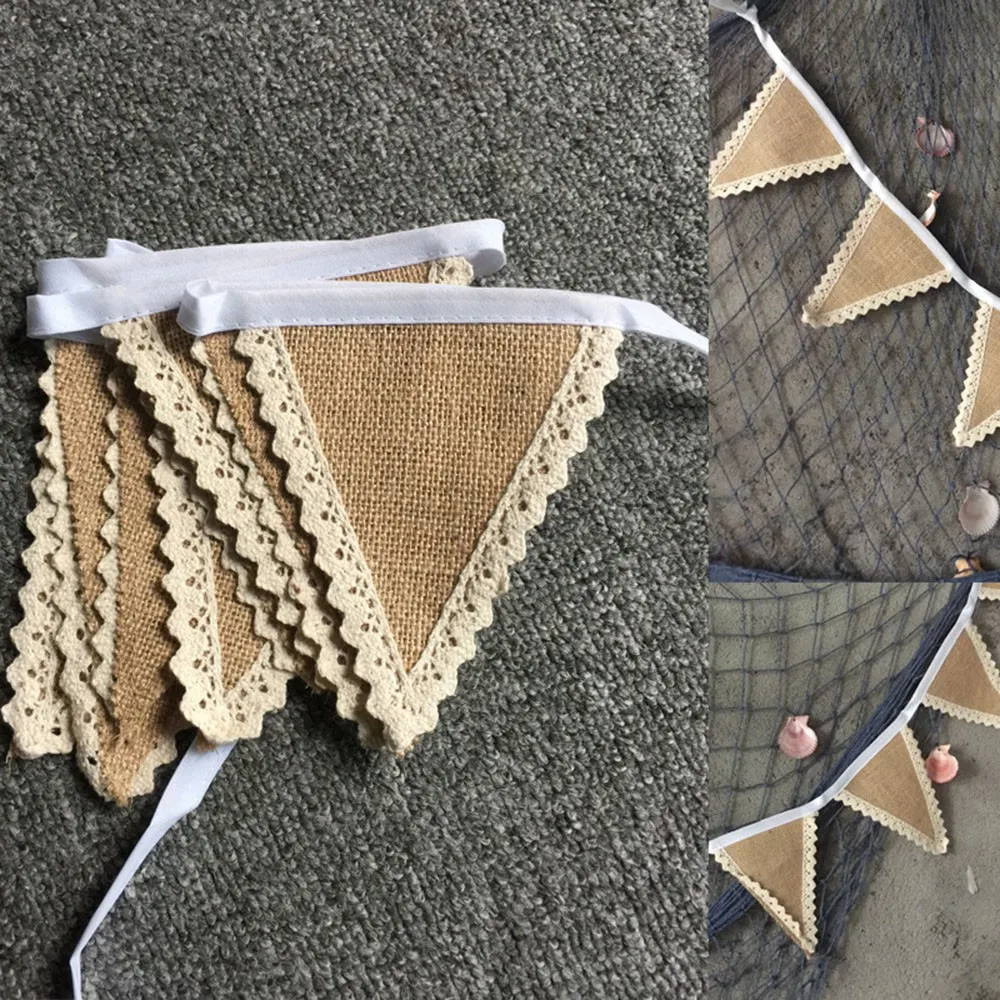 190 см свадьбы праздника украшения для торжеств и вечеринок 8 шт. Ретро джутовая