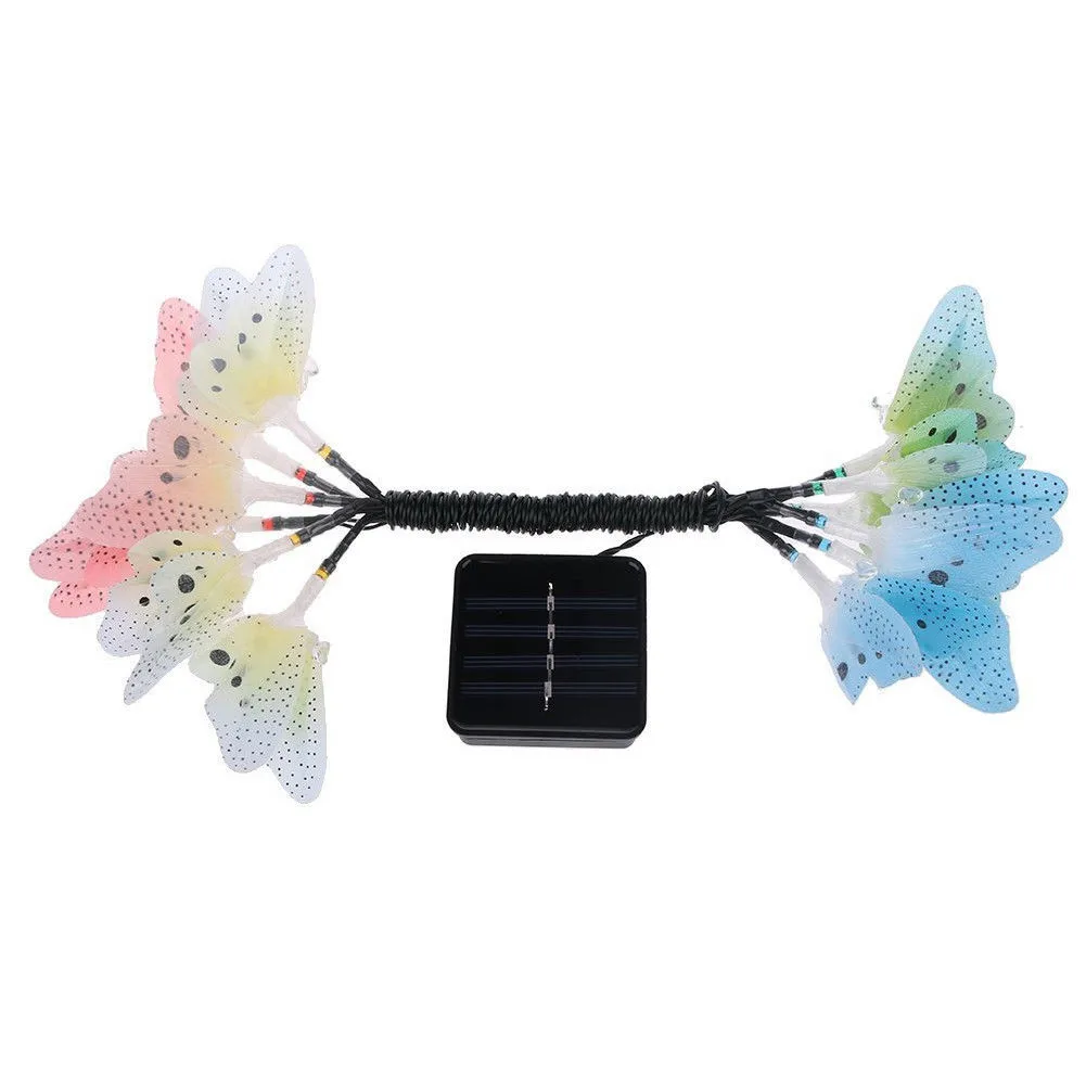Solar Powered 12LED Butterfly Fairy String Light Lamp Outdoor Wedding Party Garden Home Decoration 3.2 |