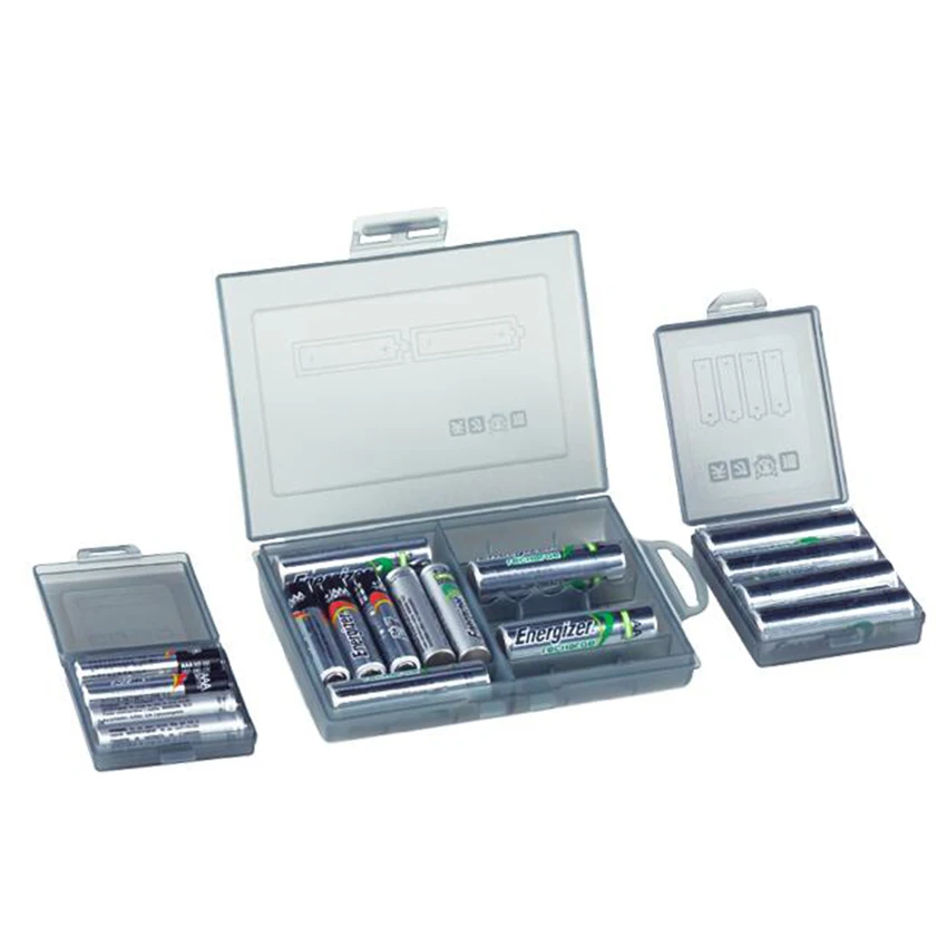 

Transparent Hot Portable Hard Plastic Battery Case Holder Battery Storage Boxes for Batteries S/M/L