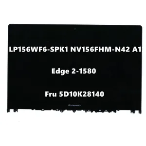 for lenovo edge 2 1580 lp156wf6 spk1 nv156fhm n42 a13 15 6latptop touch screen digitizer assembly display fru 5d10k28140 free global shipping