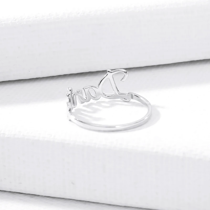 Мода Анель Кольца из нержавейки пользовательские кольцо Для мужчин имя женщин