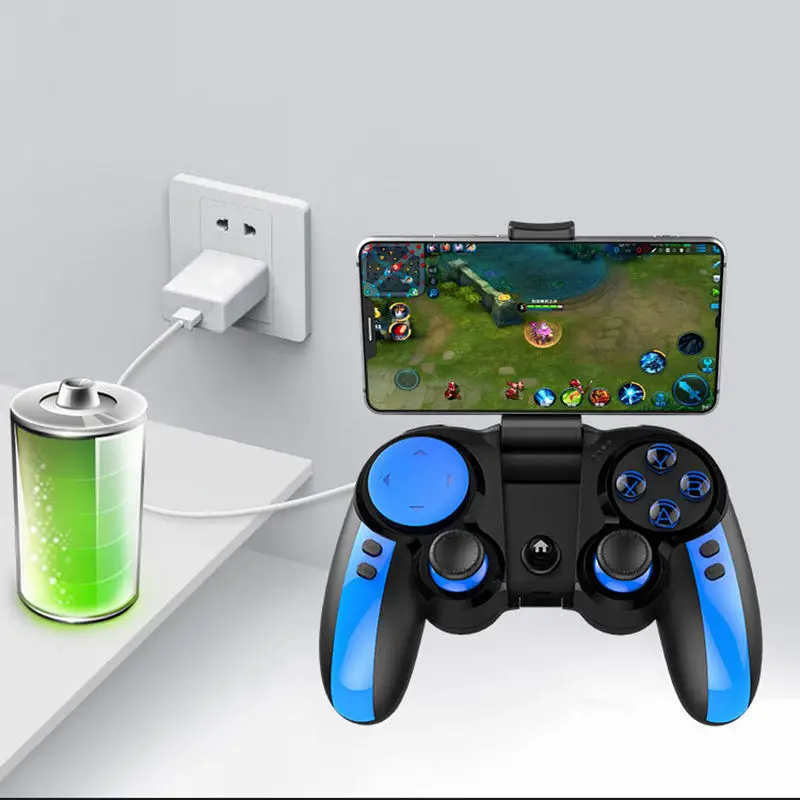 

Ipeag Pg-9090 2.4G Bluetooth Turbo Gamepad Wireless Controller Joystick Gamepads With Phone Holder For Android Ios Pubg Smartpho