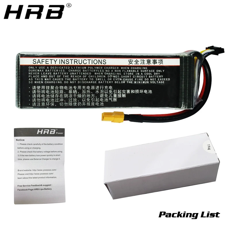 Аккумулятор HRB Lipo 2600 мАч T Dean 2S 3S 7 4 V 35C XT60 разъем 11 1 14 8 18 5 22 2 для самолета вертолета
