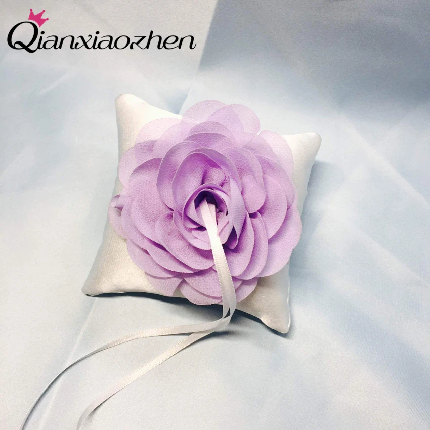 Qianxiaozhen Цветок обручальное кольцо Подушка кольцо держатель обручальное свадебное украшение для мероприятий и вечеринок много цветов