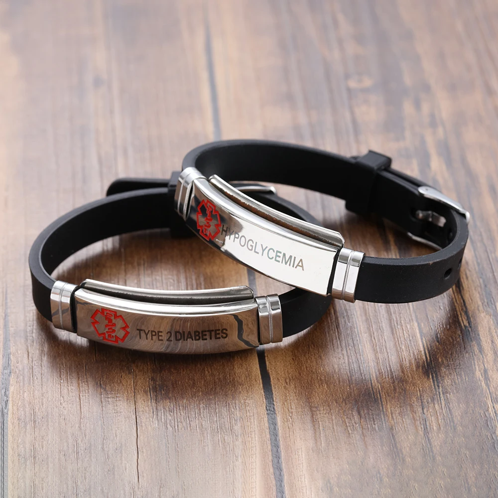 Женские и мужские браслеты из силикона нержавеющей стали с медицинским