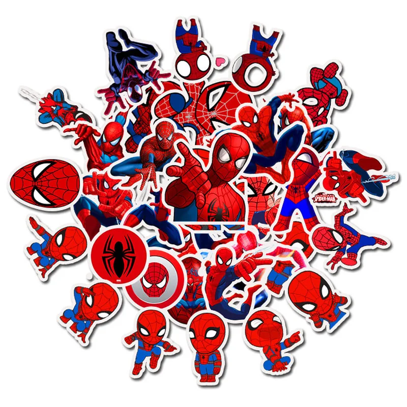 15/35pcs Spiderman Graffiti Stickers COOL Cartoon Kids Stickers Scrapbooking Guitar Notobook Moto Skateboard Waterproof Sticker