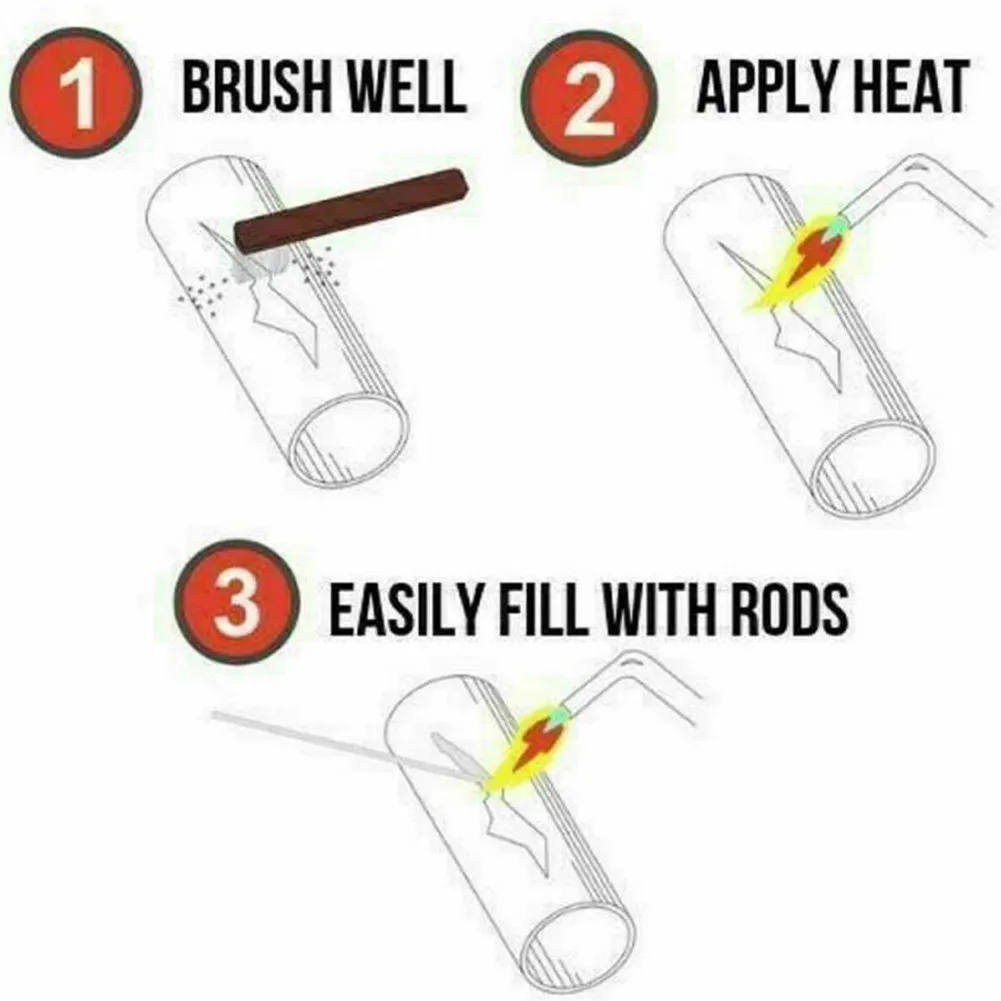 

30pcs 1.6mm Aluminum Welding Rods 33cm Low Temperature 1.08ft Solution Welding Flux-Cored Wires Brazing Repair Car Toy Soldering