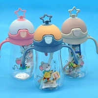 baby feeding cup with straw children learn feeding drinking bottle kid training cup with straw cute water bottle for girls