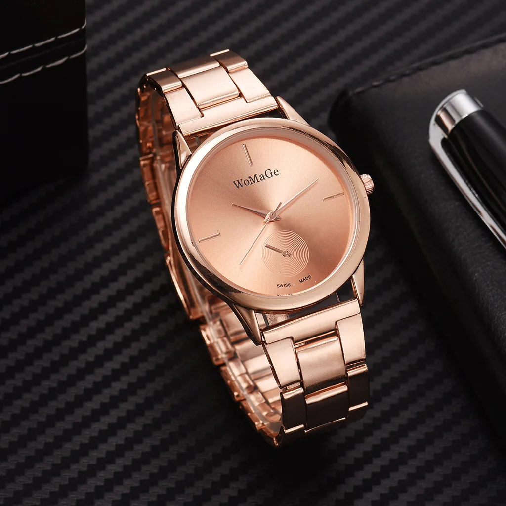 

WoMaGe Fashion Women Watches Simple Romantic Rose Gold Watch Women's Wrist Watch Ladies watch relogio feminino reloj mujer