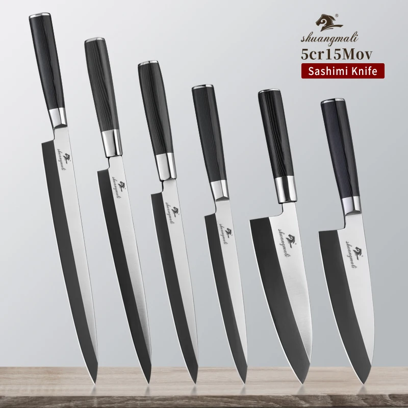Японский Нож для сашими из высокоуглеродистой нержавеющей стали 5CrMoV кухонные