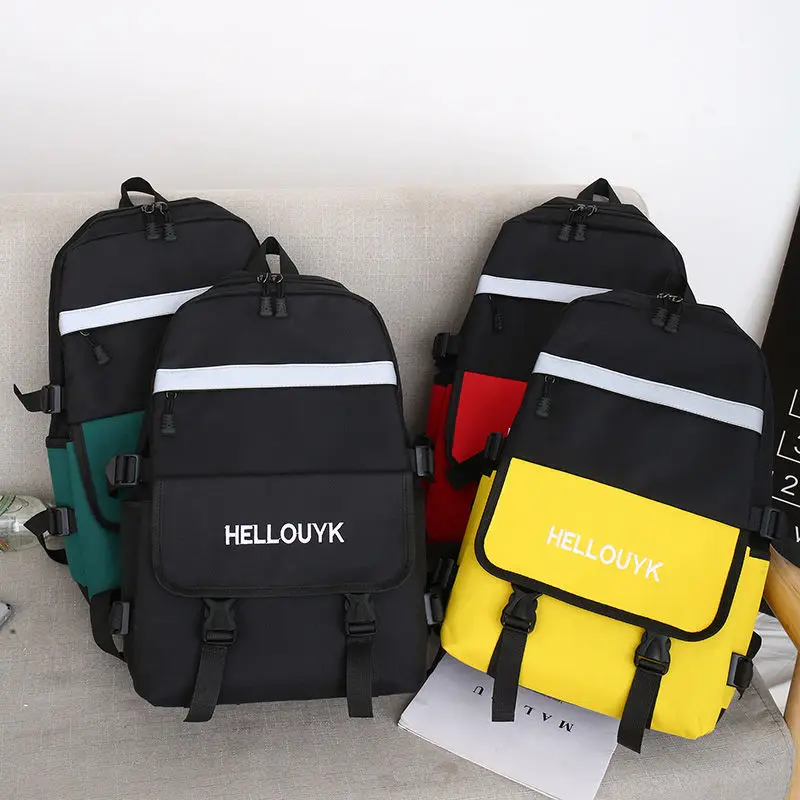 2020 новый холст рюкзак для ноутбука, 16 Дюймов школьная сумка для подростков, большой Ёмкость дорожная сумка со светоотражающей полоской
