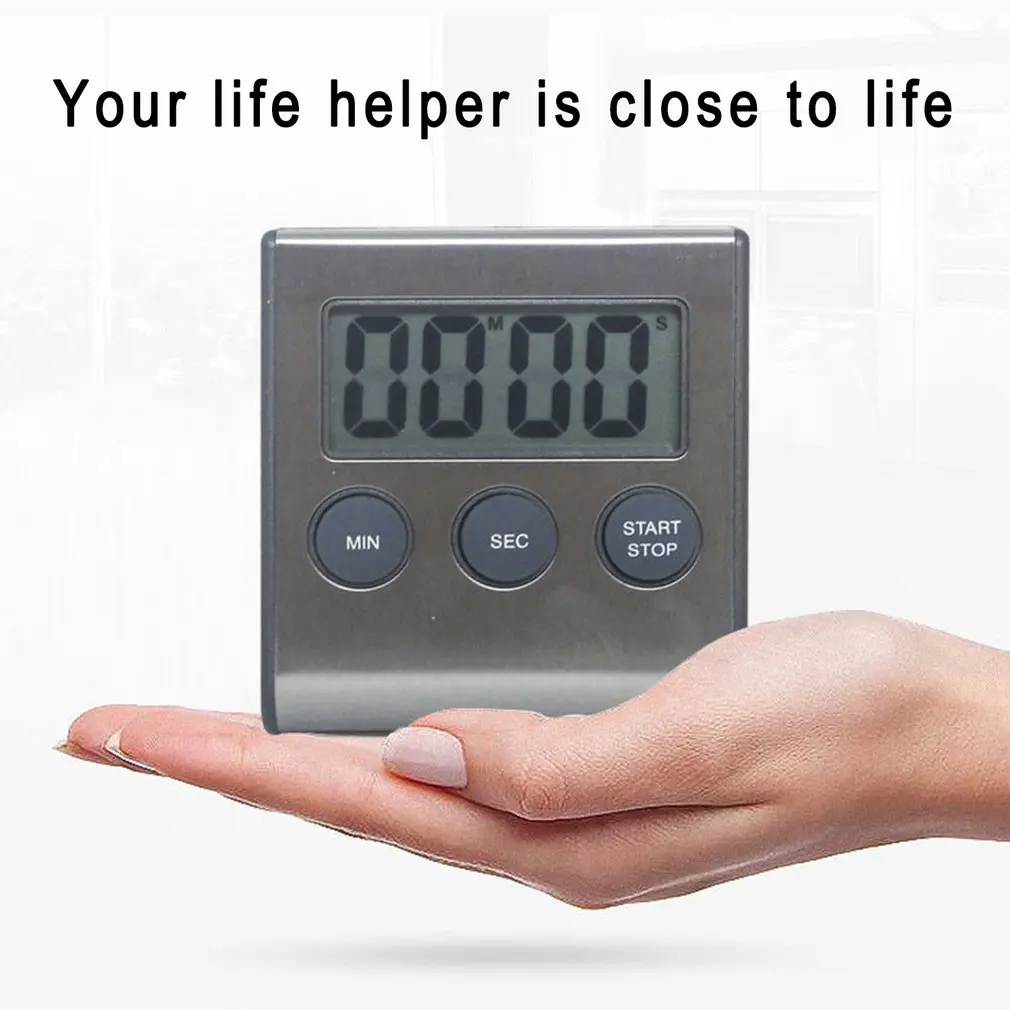 

1pc Professional Digital Timer Abs Minute Second Timer Kitchen Timers For Cooking Clock And Sport Accessories