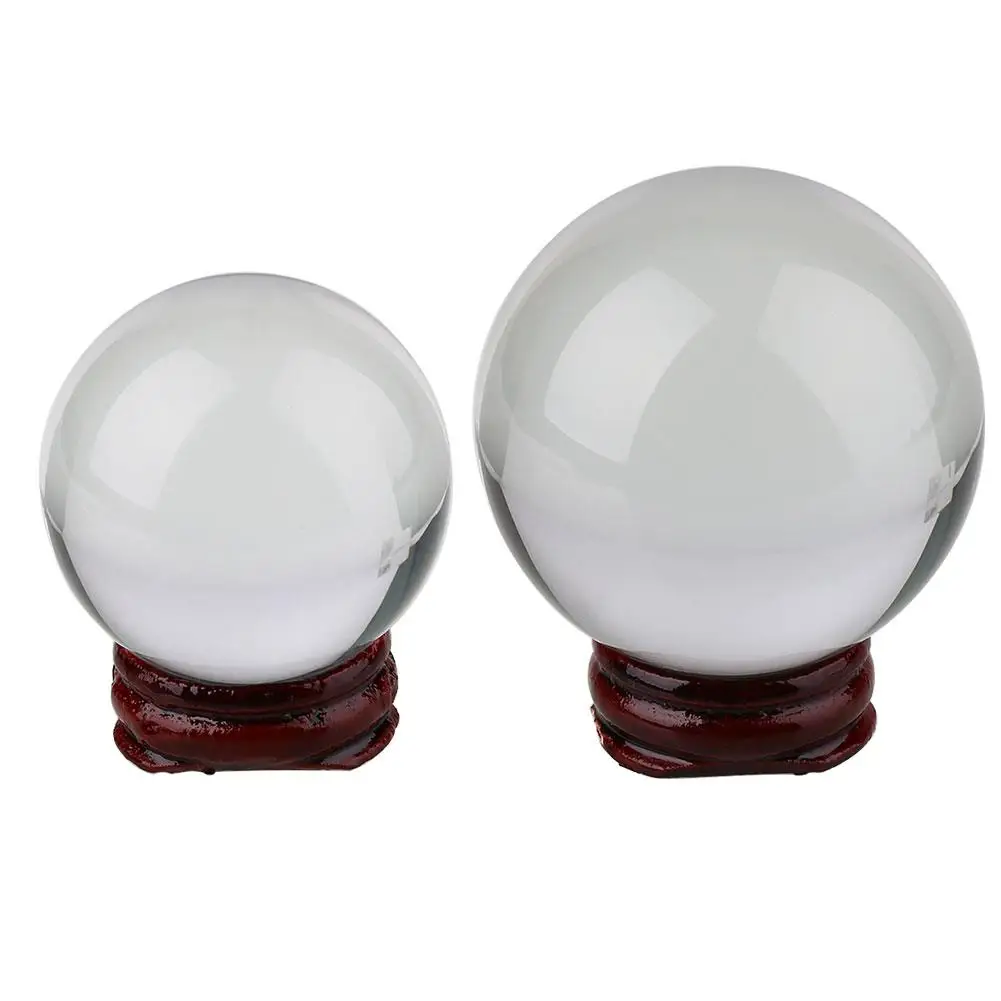 

Transparent Crystal Ball Glass With Stand 50MM/60MM Pure Clear Decoration Gift