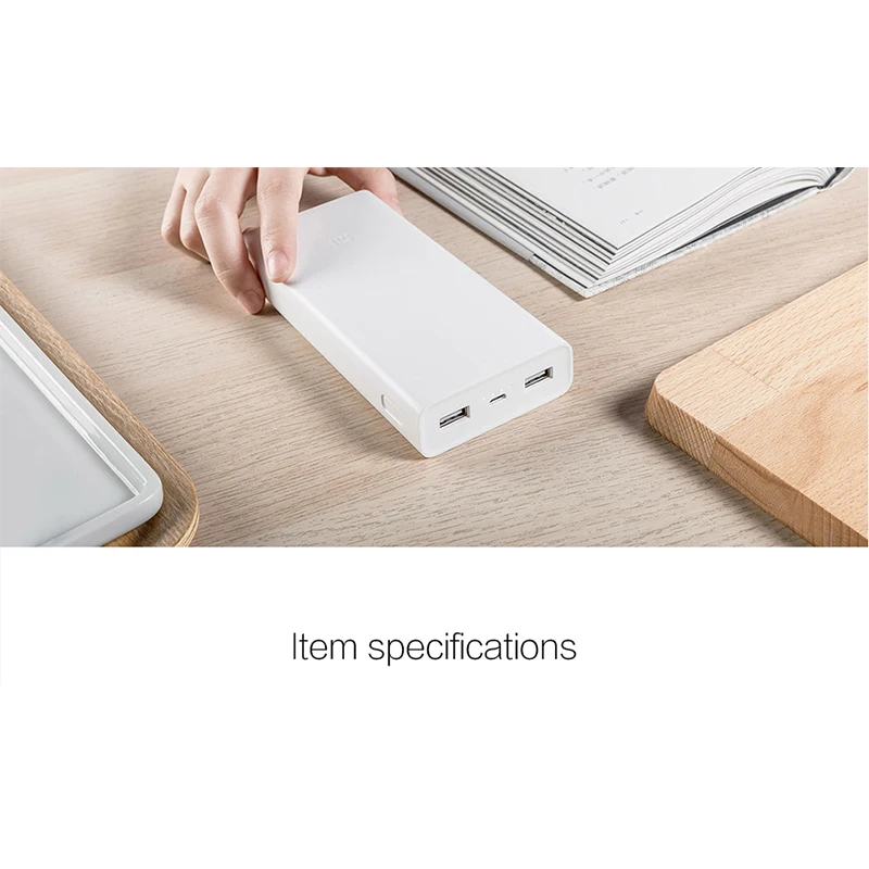 Оригинал Xiao mi power Bank 20000 мАч 2C портативное зарядное устройство Поддержка QC3.0 Dual USB