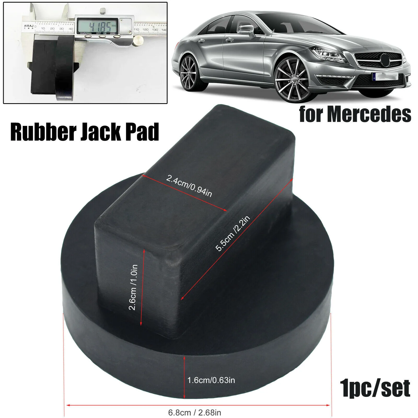 

Accessories Medium Jack Pad Black Parts 68mm X 42mm Approx High Quality