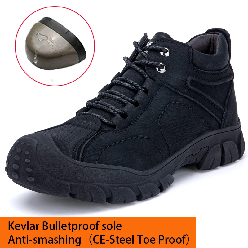 Мужские зимние защитные ботинки сохраняют тепло рабочие водонепроницаемые