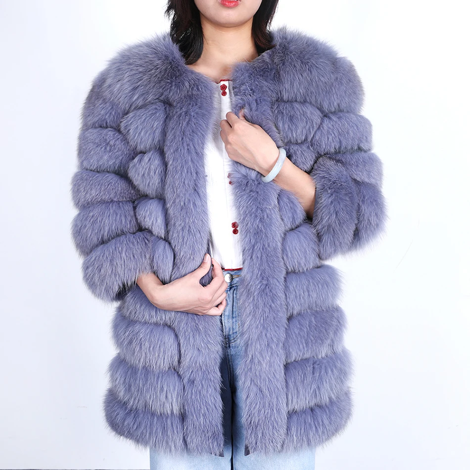 

LIBIELIY Nice Pop style fox fur segmented warm ladies winter coat coat fashion women's Korean