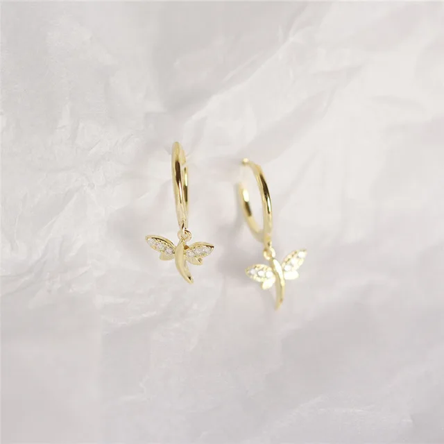 gold Женские серьги, 925 пробы, серебряные серьги в виде змеи, модные, гламурные, для свадьбы, помолвки, для девушки, ювелирные изделия в виде животных, подарки - Окраска металла: gold