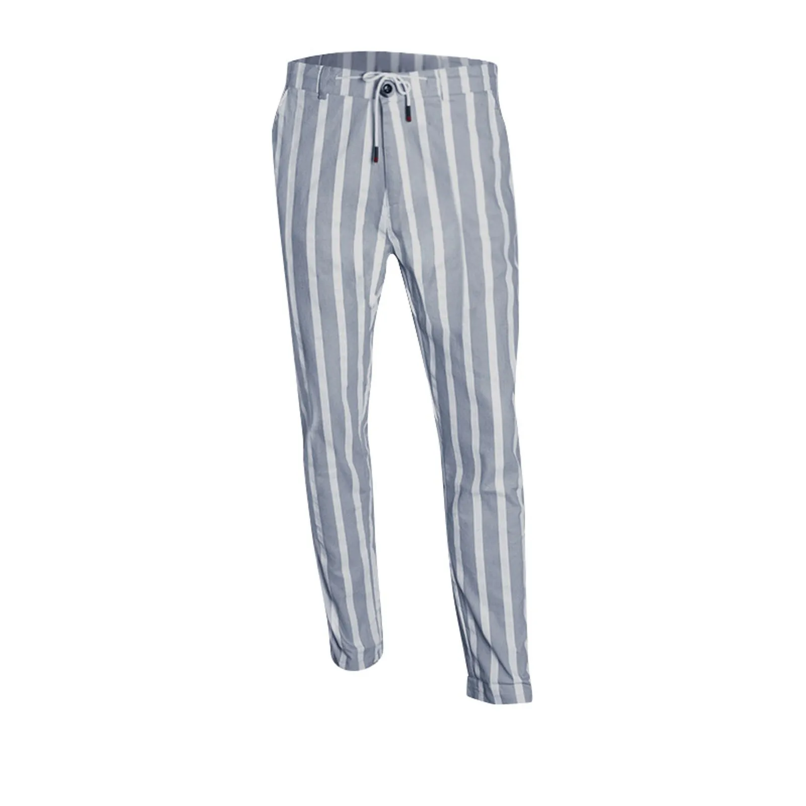 

2020 Fashion Men Trousers Casual Pencil Jogger Autumn Business Office Skinny Slim Fit Plaid Print Zipper Long Pants Trousers