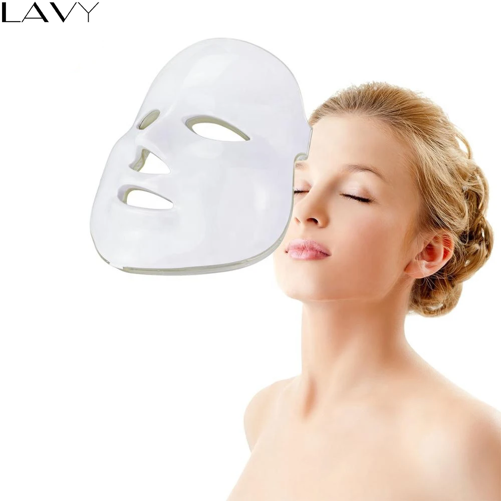7 Color Led Facial Mask Beauty Skin Care Rejuvenation Wrinkle Acne Removal Face Therapy Whitening Tighten Instrument | Красота и