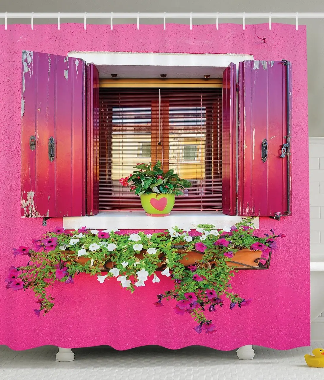 

Розовая занавеска для душа мечты романтическая атмосфера Декор Дом для влюбленных деревянные окна цветы Декор для ванной комнаты занавеск...