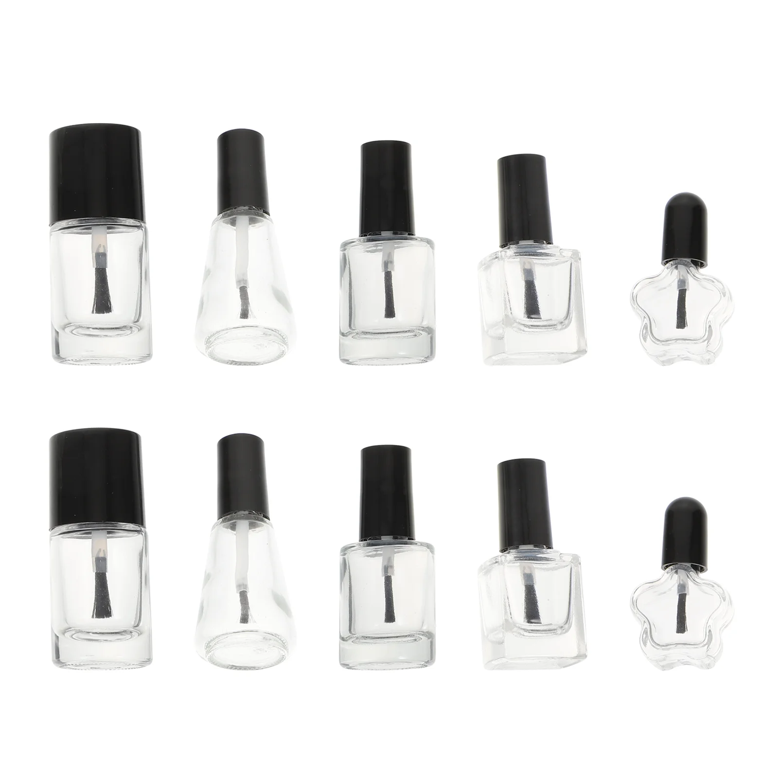 

10 шт Портативный Лак для ногтей бутылки полезный лак для ногтей диспенсер бутылки (черный)
