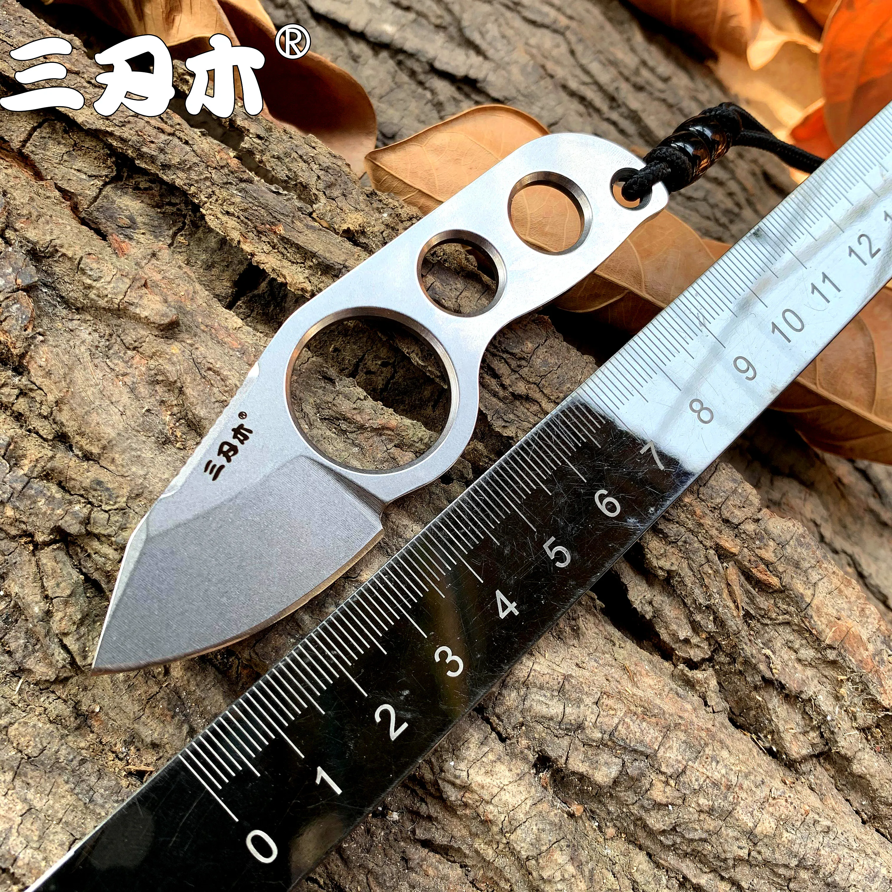 

Mini Fixed Blade Knife Collar Knife Outdoor Camping Tactical Hunting Survival Tool EDC SANRENMU 4091 12C27 Blade With K-Sheath