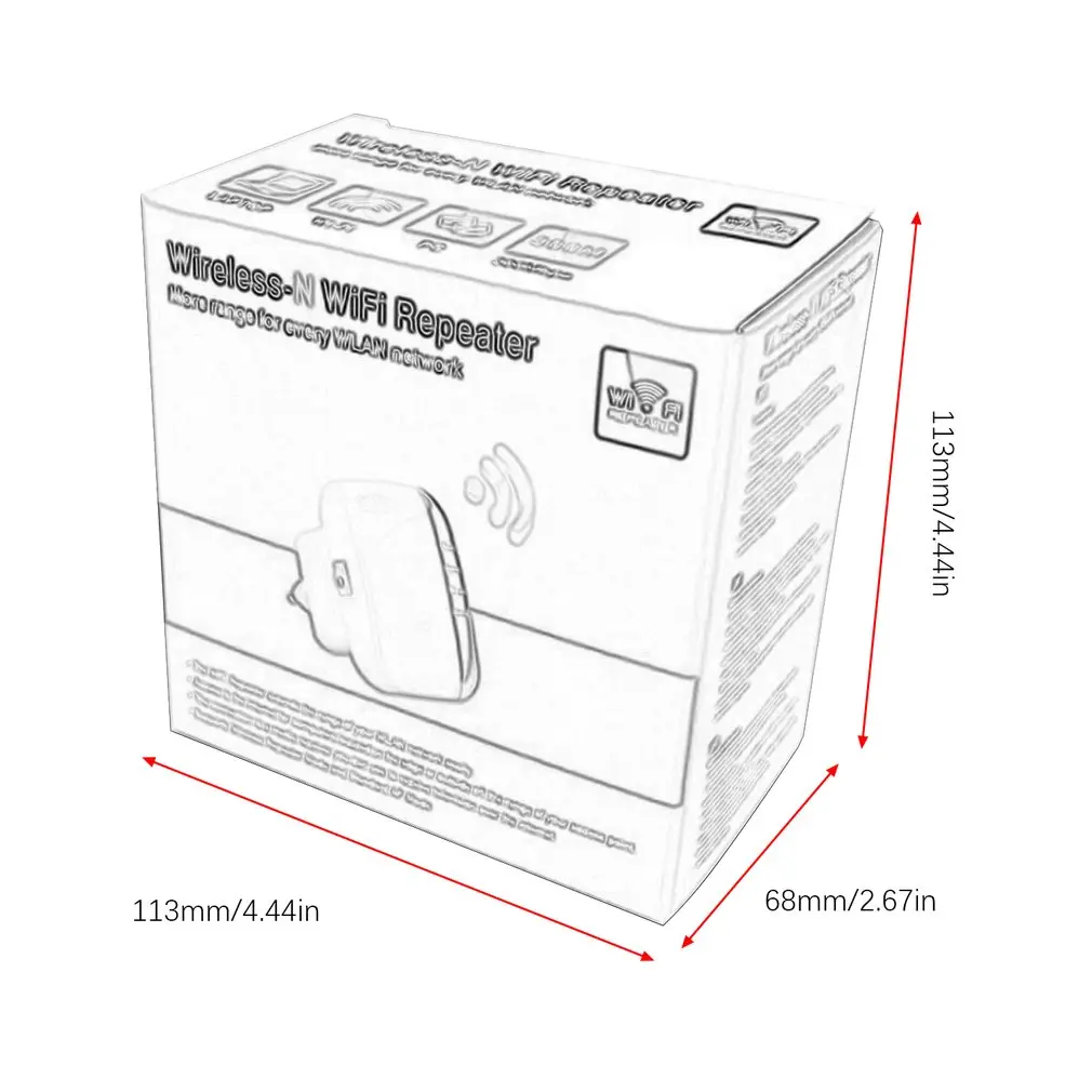 Wireless Wifi Repeater Signal Amplifier Long Range Extender 300 Mbps Booster WiFi AP Router | Мобильные телефоны и