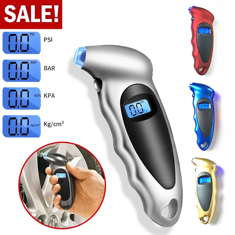 

1PC Digital Tire Air Pressure Gauge 100 PSI Tester Backlight For Car Bike Motorcycle Car Tire Pressure Gauge