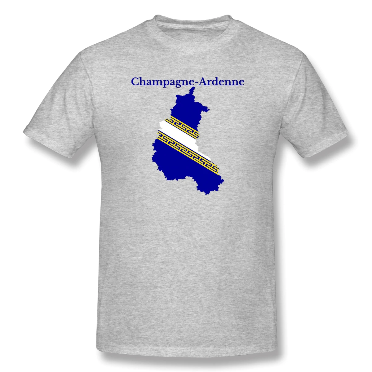 

Футболка мужская базовая с коротким рукавом, смешная шутка, флаг карты шампанского, Франции, регионов, R282, европейский размер