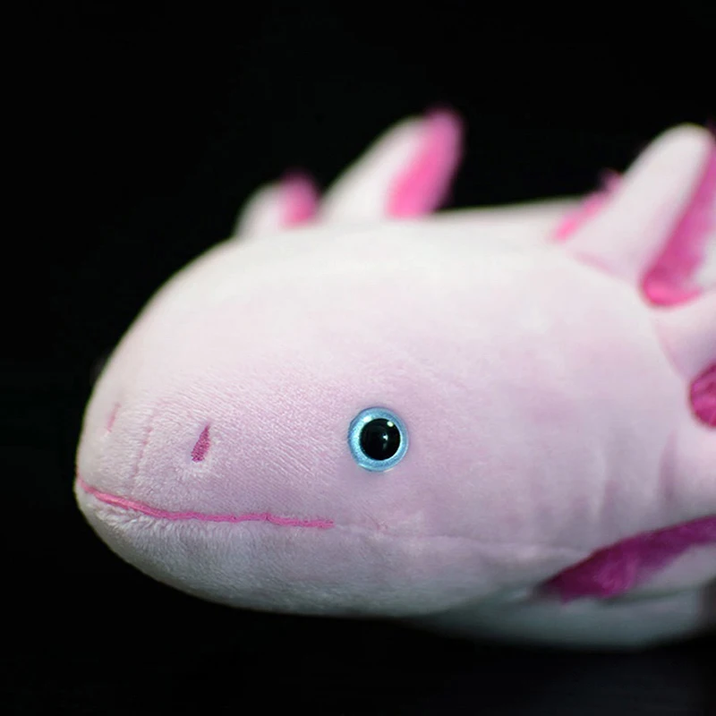 Axolotl-juguete de peluche suave de 50cm para ni&ntilde;os, dinosaurio rosa de simulaci&oacute;n realista, modelo de Animal para ni&ntilde;os, regalo para adultos-0