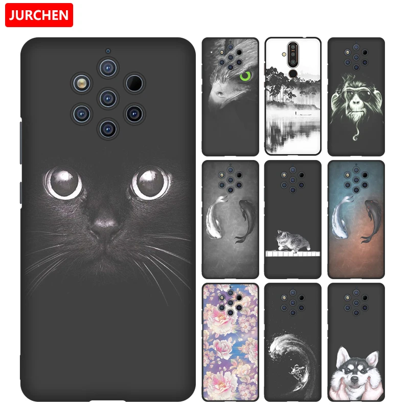 Мультяшный чехол JURCHEN для телефона Nokia 9 PureView силиконовый мягкий из ТПУ Pure View