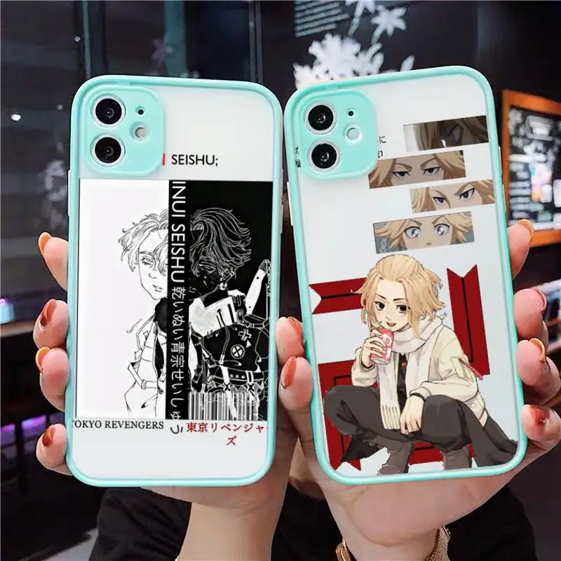 

tokyo revengers Phone Case Matte Transparent for iPhone 7 8 11 12 s mini pro X XS XR MAX Plus Clear mobile bag iphone 11 case
